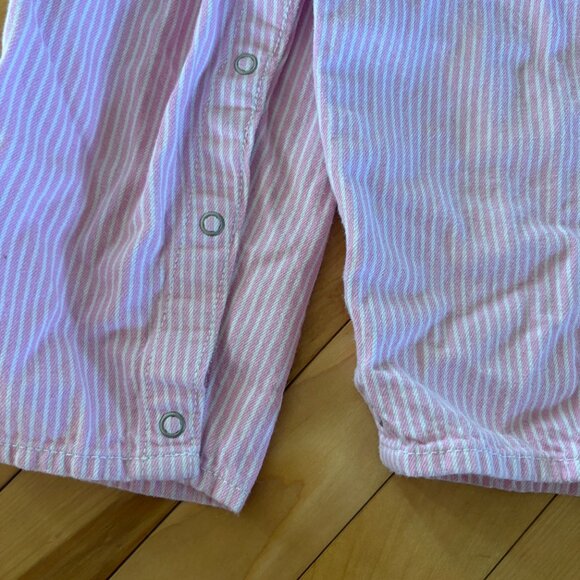 OshKosh B'gosh Light Pink Striped Overalls Vintage? Toddler Size 24 months - Picture 5 of 11